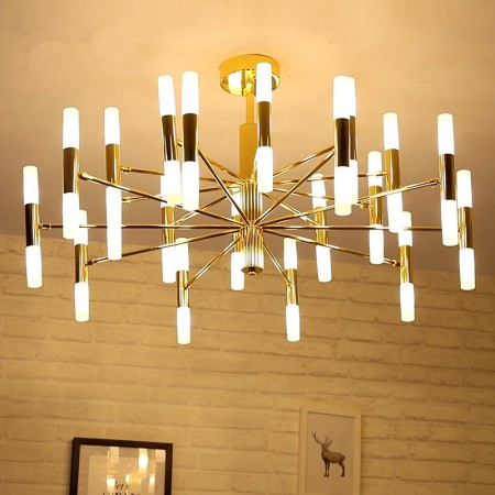 40 Light Golden Two Tiers Modern Contemporary Chandelier LightingMe
