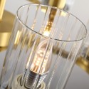 Fine Brass 3 Light Chandelier with Glass Shades