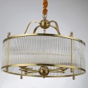 Drum Fine Brass 6 Light Chandelier