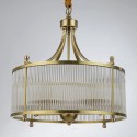 Drum Fine Brass 5 Light Chandelier