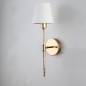 Fine Brass 1 Light Wall Sconce with Fabric Shade