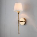 Fine Brass 1 Light Wall Sconce with Fabric Shade