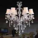 6 Light Clear Candle Style Crystal Chandelier