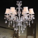 6 Light Clear Candle Style Crystal Chandelier