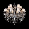 15 Light (10+5) 2 Tiers Retro Gray Candle Style Crystal Chandelier