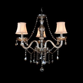 3 Light Cognac Colour Candle Style Crystal Chandelier