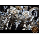 3 Light Cognac Colour Candle Style Crystal Chandelier