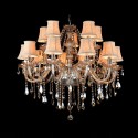 15 Light (10+5) 2 Tiers Cognac Colour Candle Style Crystal Chandelier