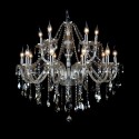 15 Light (10+5) 2 Tiers Cognac Colour Candle Style Crystal Chandelier