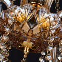 12 Light (8+4) 2 Tiers Amber Candle Style Crystal Chandelier