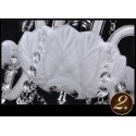 3 Light White Candle Style Crystal Chandelier