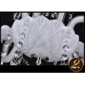 8 Light White Candle Style Crystal Chandelier