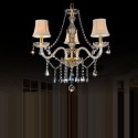 3 Light Gold Luxurious Candle Style Crystal Chandelier