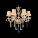 6 Light Gold Luxurious Candle Style Crystal Chandelier