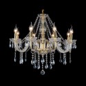 8 Light Gold Luxurious Candle Style Crystal Chandelier