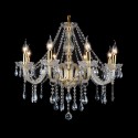 8 Light Gold Luxurious Candle Style Crystal Chandelier