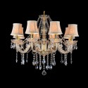 8 Light Gold Luxurious Candle Style Crystal Chandelier