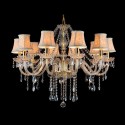 10 Light Gold Luxurious Candle Style Crystal Chandelier