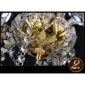 12 Light (8+4) 2 Tiers Gold Luxurious Candle Style Crystal Chandelier