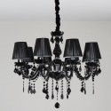 8 Light Black Candle Style Crystal Chandelier