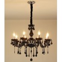 8 Light Black Candle Style Crystal Chandelier