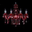 8 Light Red Candle Style Crystal Chandelier