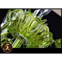 6 Light Dark Green Candle Style Crystal Chandelier