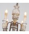 6 Light Single Tier Country Vintage Wooden Chandelier