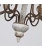 6 Light Single Tier Country Vintage Wooden Chandelier