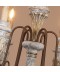 6 Light Single Tier Country Vintage Wooden Chandelier