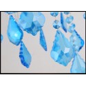 6 Light Blue Candle Style Crystal Chandelier