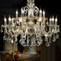 15 Light (10+5) 2 Tiers Cognac Colour Candle Style Crystal Chandelier