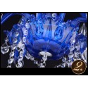 18 Light (12+6) 2 Tiers Blue Mediterranean Style Candle Style Crystal Chandelier