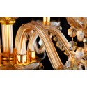 15 Light (10+5) 2 Tiers Amber Candle Style Crystal Chandelier