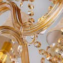 15 Light (10+5) 2 Tiers Amber Candle Style Crystal Chandelier