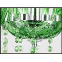 6 Light Green Candle Style Crystal Chandelier