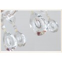 6 Light Red Candle Style Crystal Chandelier