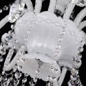 8 Light White Candle Style Crystal Chandelier