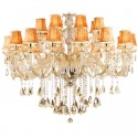 24 Light (16+8) 2 Tiers Cognac Colour Candle Style Crystal Chandelier