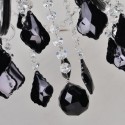 8 Light Black Retro Candle Style Crystal Chandelier