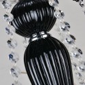 8 Light Black Retro Candle Style Crystal Chandelier