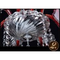 8 Light Red Candle Style Crystal Chandelier