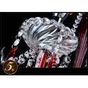 8 Light Red Candle Style Crystal Chandelier