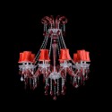 10 Light Red Candle Style Crystal Chandelier