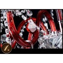 10 Light Red Candle Style Crystal Chandelier