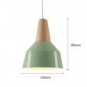 1 Light Modern/ Contemporary Wood Pendant Light