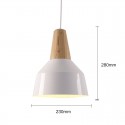 1 Light Modern/ Contemporary Wood Pendant Light