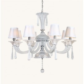 8 Light Clear Candle Style Crystal Chandelier