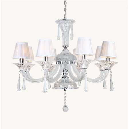 8 Light Clear Candle Style Crystal Chandelier