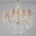 10 Light Gold Candle Style Crystal Chandelier